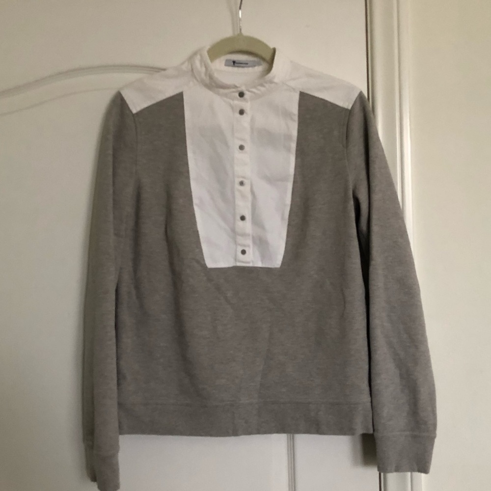 T By Alexander Wang grey and white sweatshirt